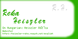 reka heiszler business card